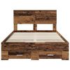 vidaXL Cadre de lit Bois ancien 120 x 190 cm Bois d'ing&eacute;nierie