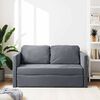 vidaXL Canap&eacute;-lit 2 en 1 gris fonc&eacute; 122x204x55 cm velours