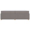 vidaXL Cadre de lit avec matelas Taupe 200 x 200 cm tissu