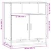 vidaXL Buffet ch&ecirc;ne marron 68x35x76 cm bois d'ing&eacute;nierie