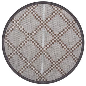 vidaXL Tapis d'ext&eacute;rieur ARAKIL marron &Oslash;120 cm PP