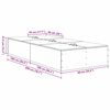 vidaXL Cadre de lit avec rangement Ch&ecirc;ne fum&eacute; 90 x 200 cm