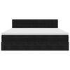 VidaXL Cadre de lit ottoman avec matelas noir 160x200 cm velours