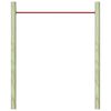 vidaXL Barre de retournement 125 cm Acier Rouge