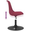vidaXL Chaises pivotantes &agrave; manger lot de 6 Rouge bordeaux Velours