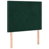 vidaXL Sommier &agrave; lattes de lit et matelas Vert fonc&eacute; 80x200 cm Velours