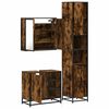 vidaXL Ensemble de meubles de salle de bain 3 pcs Ch&ecirc;ne fum&eacute;