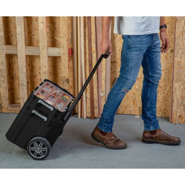 Keter Mallette &agrave; outils mobile avec organisateur Connect Noir