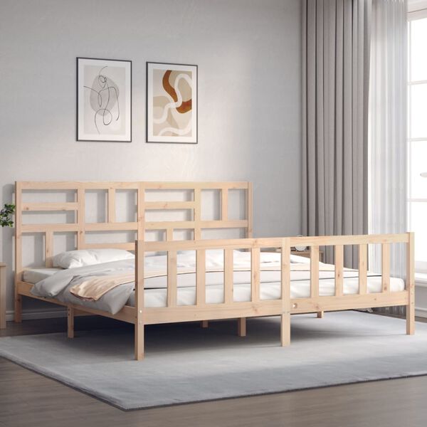 vidaXL Cadre de lit sans matelas 200x200 cm bois massif de pin