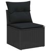 vidaXL Ensemble de canap&eacute; de jardin 8 pcs Noir polyrotin