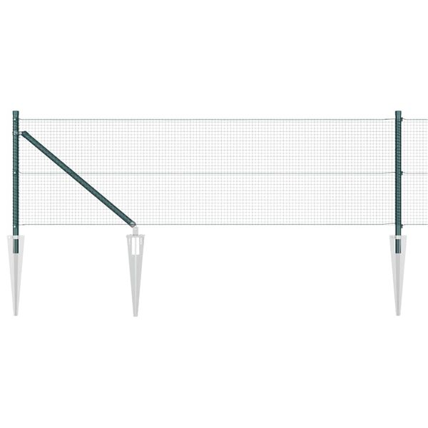 vidaXL Poteau de cl&ocirc;ture. Vert 10 x 0,6 m (maille 16 x 16 mm)