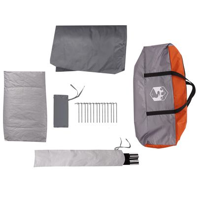 vidaXL Tente familiale tipi 8 personnes gris et orange imperméable