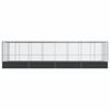 vidaXL Voli&egrave;re avec extension argent&eacute; 832x207x212 cm acier
