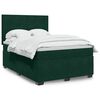 vidaXL Sommier &agrave; lattes de lit et matelas Vert fonc&eacute; 140x200cm Velours