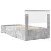 vidaXL Cadre de lit Gris b&eacute;ton 90 x 200 cm Bois d'ing&eacute;nierie
