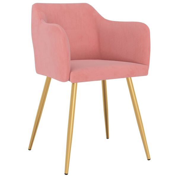 vidaXL Chaises &agrave; manger lot de 6 rose velours