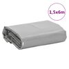 vidaXL B&acirc;che gris 1,5x6 m 650 g/m&sup2;