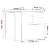 vidaXL Tables de chevet murales 2 pcs ch&ecirc;ne fum&eacute; 45x30x35 cm
