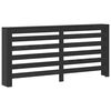 vidaXL Cache-Radiateur Ch&ecirc;ne noir 175 x 20 x 82 cm Bois d'ing&eacute;nierie
