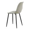 Venture Home Chaises &agrave; manger lot de 2 Polar plastique gris et noir