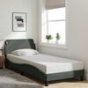 vidaXL Cadre de lit Dover gris fonc&eacute; 90x200 cm tissu