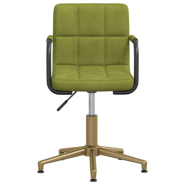 vidaXL Chaises pivotantes &agrave; manger lot de 4 vert clair velours