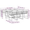 vidaXL Ensemble &agrave; manger de jardin avec coussins 7 pcs blanc textil&egrave;ne