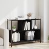 vidaXL Biblioth&egrave;que noir 102x28x77,5 cm bois d'ing&eacute;nierie