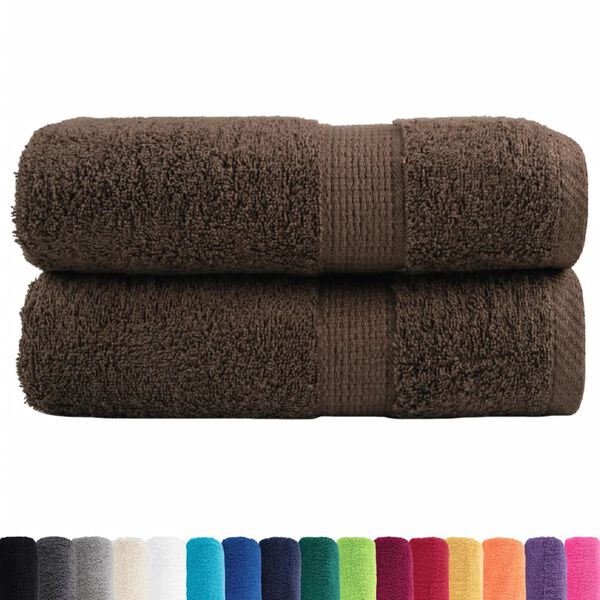 vidaXL Serviettes d'invit&eacute; de qualit&eacute; sup&eacute;rieure SOLUND 2 pcs marron