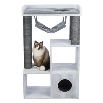 TRIXIE Griffoir pour chat avec fonction d'étagère 72x38x110 cm Gris