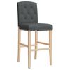 vidaXL Chaises de bar lot de 2 bois massif d'h&eacute;v&eacute;a et tissu