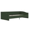vidaXL Lit avec matelas et &eacute;clairage USB Vert fonc&eacute; Tissu 90x200 cm