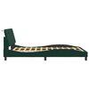 vidaXL Cadre de lit sans matelas Hanko vert fonc&eacute; 120x200 cm velours