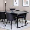 Venture Home Chaises &agrave; manger lot de 2 Velvet velours noir
