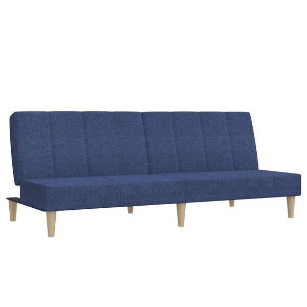 vidaXL Canap&eacute;-lit &agrave; 2 places Bleu Tissu
