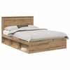 vidaXL Cadre de lit Ch&ecirc;ne artisan 140 x 190 cm Pin massif