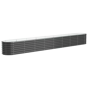 vidaXL Lit sur&eacute;lev&eacute; de jardin Acier galvanis&eacute; Anthracite