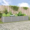 vidaXL Jardini&egrave;re Gris clair 385 x 100 x 75 cm Acier galvanis&eacute;