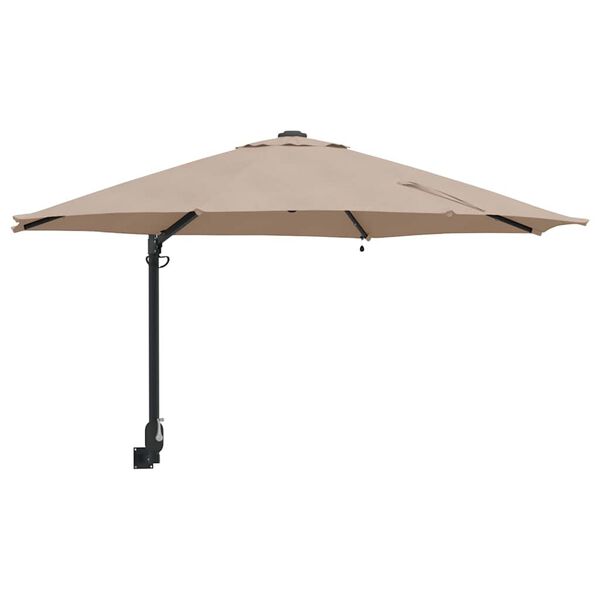 vidaXL Parasol de jardin Taupe et Noir 248 x 248 x 148 cm