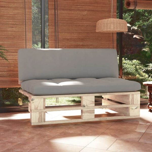 vidaXL Canap&eacute; central palette de jardin bois de pin impr&eacute;gn&eacute;