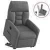 vidaXL Fauteuil inclinable gris fonc&eacute; tissu microfibre
