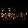 vidaXL D&eacute;coration de No&euml;l famille de rennes 90 LED blanc chaud rotin