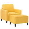vidaXL Fauteuil avec repose-pied Jaune clair 60 cm Velours