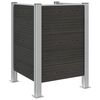 vidaXL Cl&ocirc;ture de poubelle Gris 85 x 85 x 115 cm Aluminium et WPC