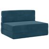 vidaXL Canap&eacute;-lit pliable Bleu 100 x 80 x 60 cm Tissu