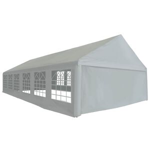 vidaXL Tissu de tente sans cadre Gris 12 x 6 m PE