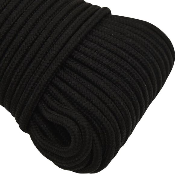vidaXL Corde de travail Noir 5 mm 500 m Polyester