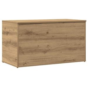 vidaXL Coffre de rangement ch&ecirc;ne artisanal 84x42x46 cm bois ing&eacute;nierie
