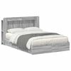 vidaXL Cadre de lit avec rangement Sonoma gris 160 x 200 cm