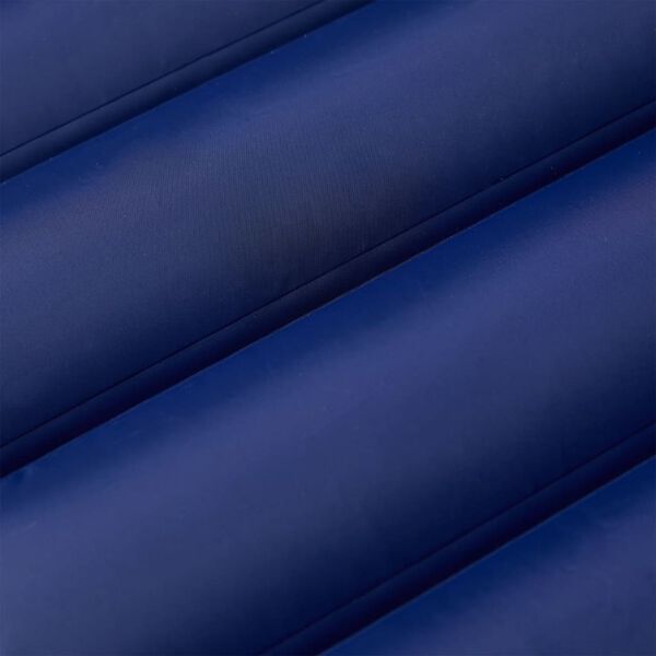 vidaXL Matelas de camping autogonflant oreiller 1 personne bleu marine